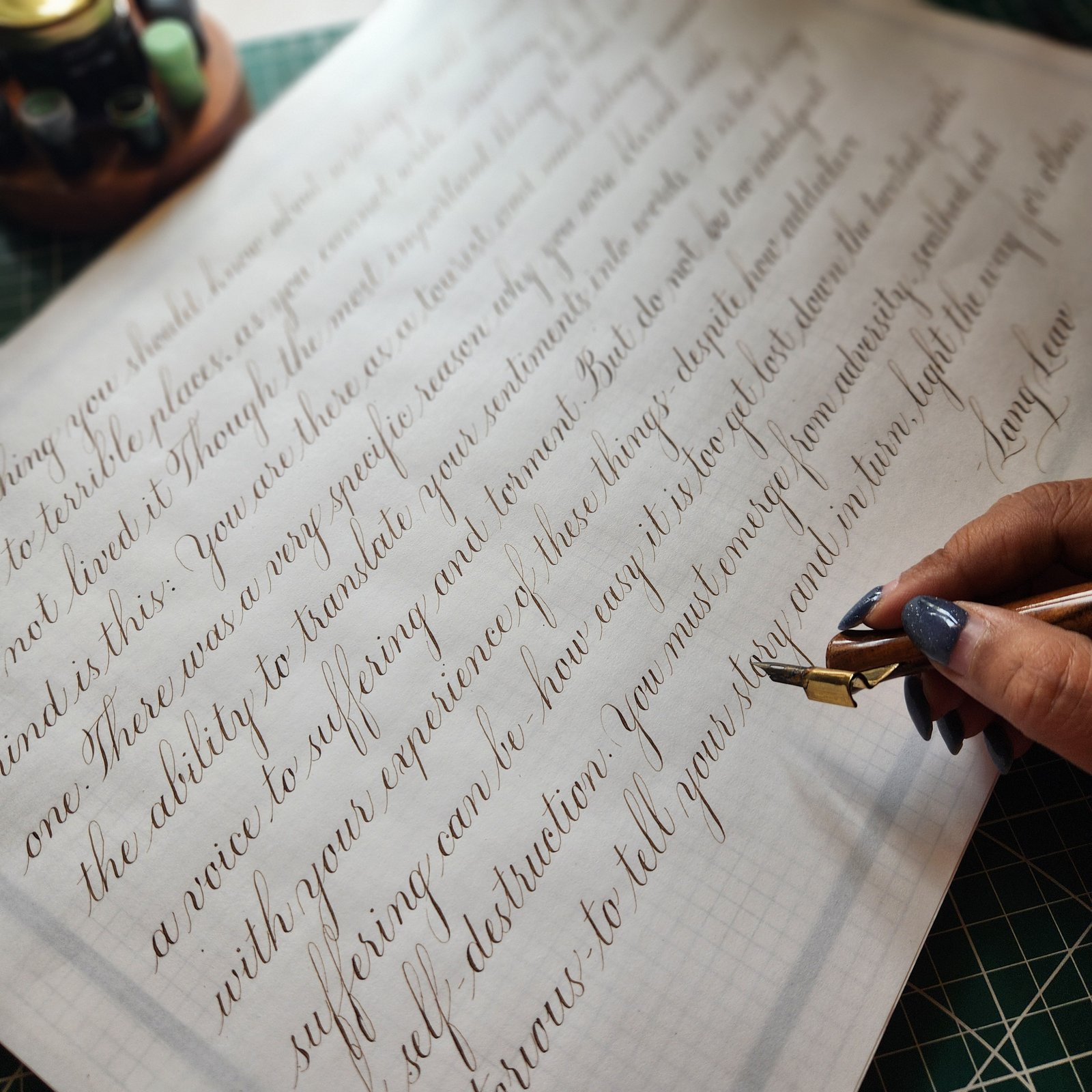 Copperplate calligraphy by Raghunita Gupta
